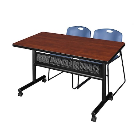Kobe Rectangle FlipTop Table, 48" W, 29" H, Laminate Top, Cherry MKFTM4830CH44BE